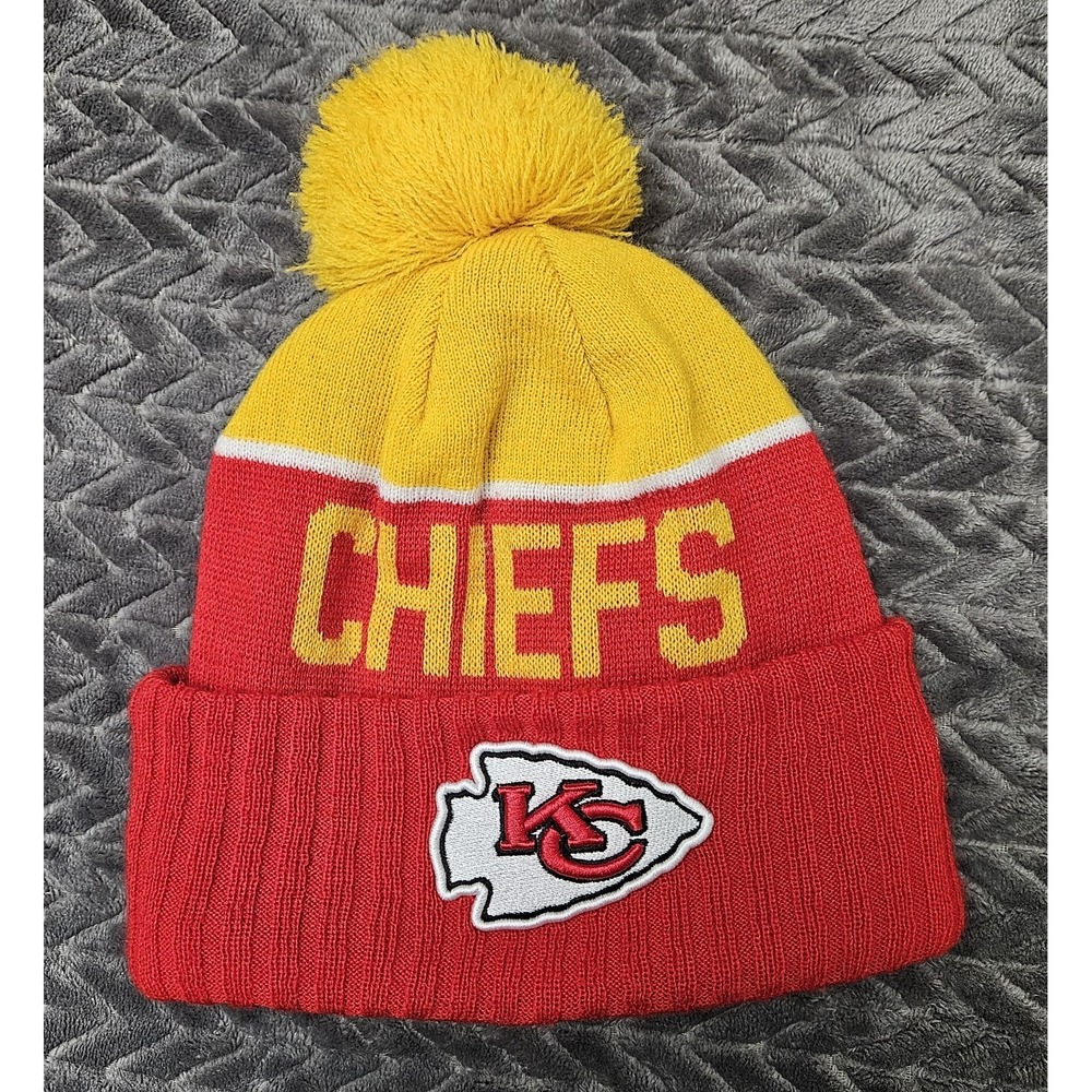 Authentic New Era Kansas City Chiefs NFL Knit Beanie Cold Weather‎ Hat Football